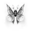  deaths head moth tattoo design idea