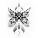  deaths head moth tattoo design idea