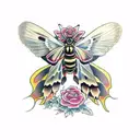  deaths head hawk moth tattoo design idea
