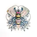 deaths head hawk moth tattoo design idea