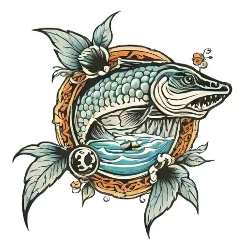 chill creek in old English   tattoo design idea