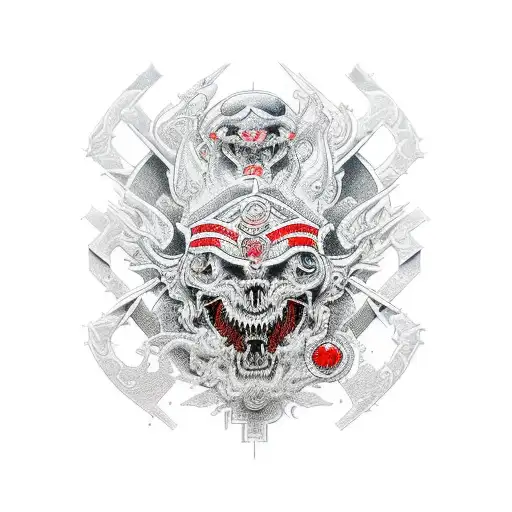 bishop chess piece in which half is white and half is black tattoo design idea