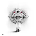 bishop chess piece in which half is white and half is black tattoo design idea