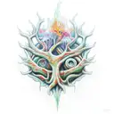 elder, leaf god tattoo design idea