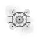 A geometric design of a motocross track on a vinyl record tattoo design idea