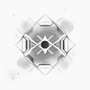 A geometric design of a motocross track on a vinyl record tattoo design idea