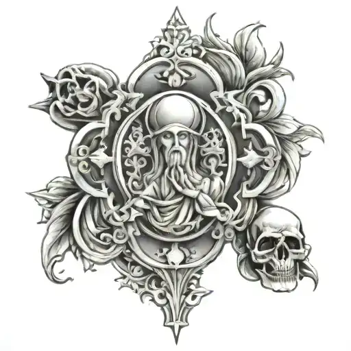 religious stencil tattoo design tattoo design idea