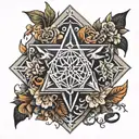 pentagon tattoo design idea