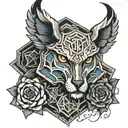 pentagon tattoo design idea