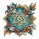 pentagon tattoo design idea