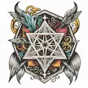 pentagon tattoo design idea