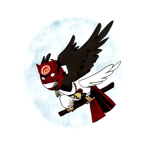 tengu mask japanese tattoo design idea