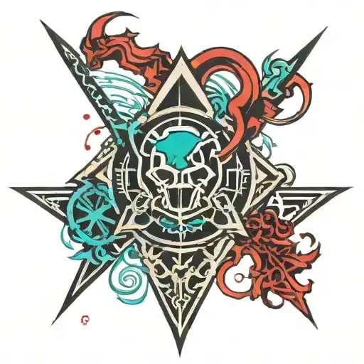 cyber sigil tattoo tattoo design idea
