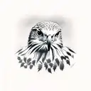 red tailed hawk tattoo design idea