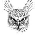 red tailed hawk tattoo design idea