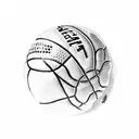 basketball player from. behind wearing jordans tattoo design idea