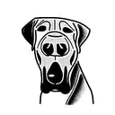 rhodesian ridgeback, line drawing, tattoo design idea