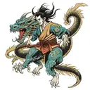 samurai dragon tattoo design idea