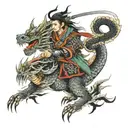 samurai dragon tattoo design idea
