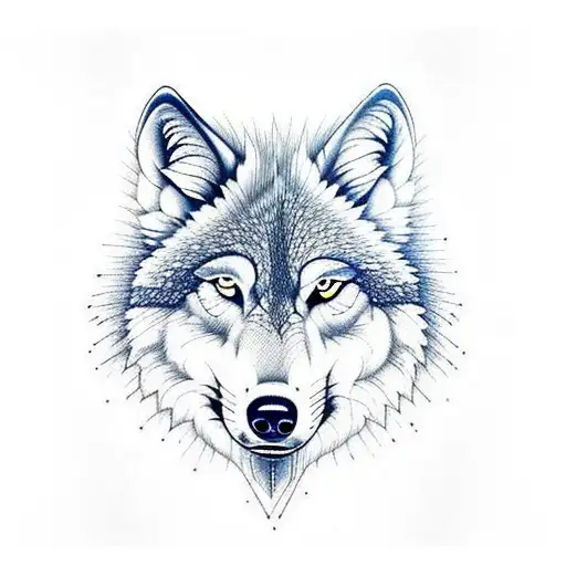 Wolf tattoo design idea