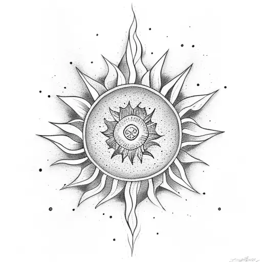 sunshine tattoo outline