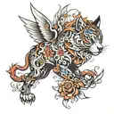 moving forward tattoo design idea