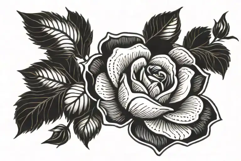 DDR Rose tattoo design idea