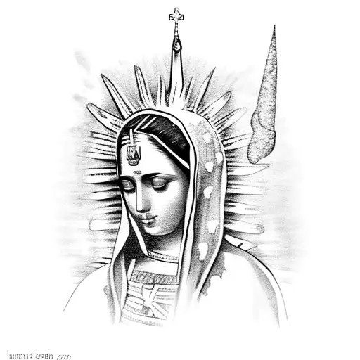 our lady of Guadalupe  tattoo design idea