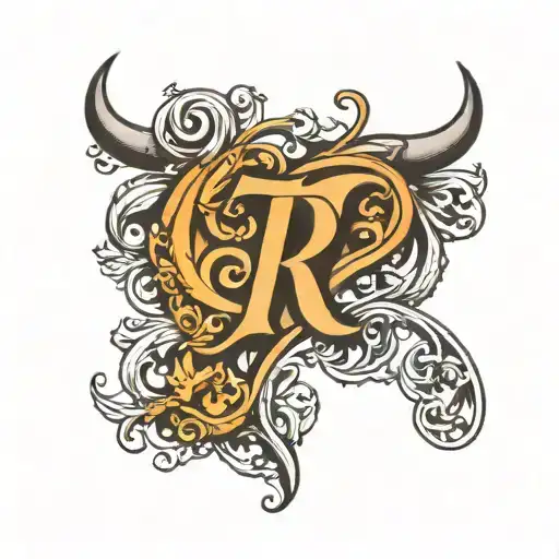 cattle brand capital R with a reversed capital E  tattoo design idea