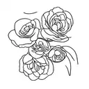 Scarlet begonia  tattoo design idea