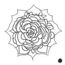 Scarlet begonia  tattoo design idea