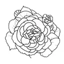 Scarlet begonia  tattoo design idea