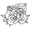 Scarlet begonia  tattoo design idea