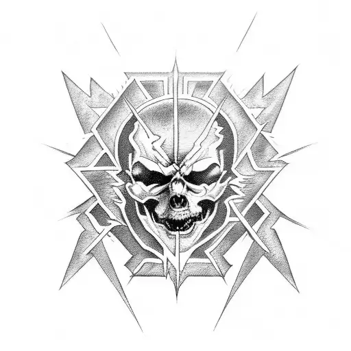 Metallica logo with a twist tattoo design idea