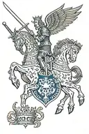 king Arthur knights of the round table tattoo design idea