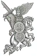 king Arthur knights of the round table tattoo design idea