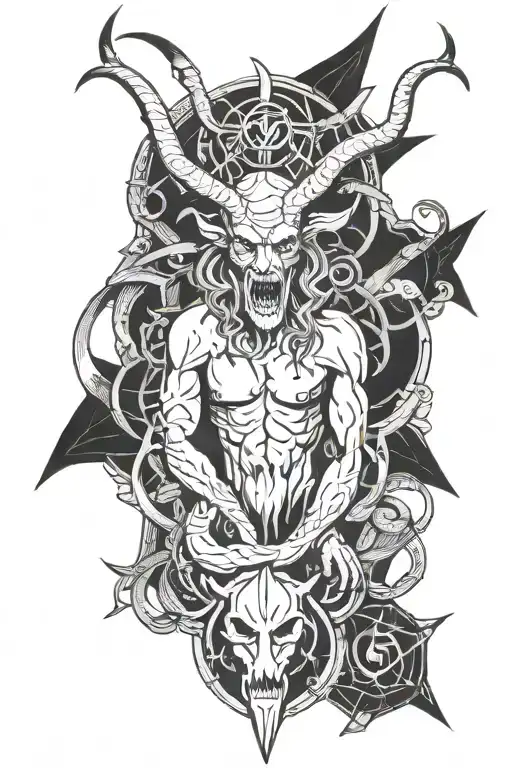 Slayer Show No Mercy baphomet tattoo design idea