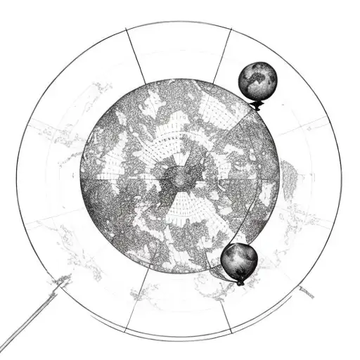 The world is yours globe held by 3 women  tattoo design idea