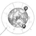 The world is yours globe held by 3 women  tattoo design idea