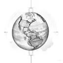 The world is yours globe held by 3 women  tattoo design idea