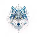 constellation full wolf tattoo design idea