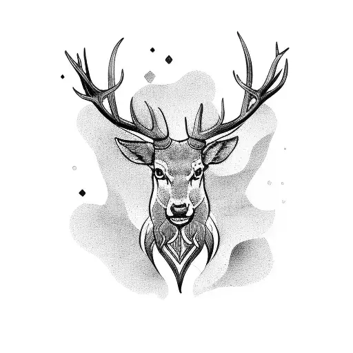 Scottish Stag tattoo design idea