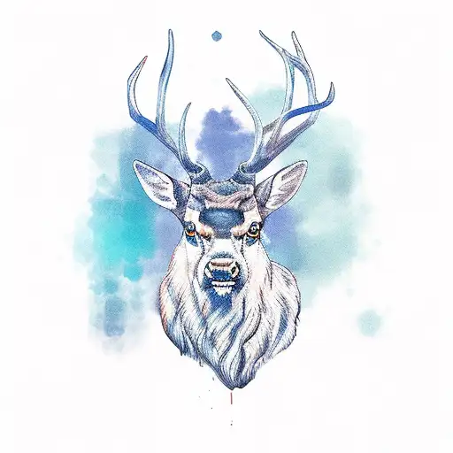 Scottish Stag tattoo design idea