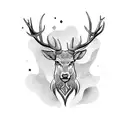 Scottish Stag tattoo design idea