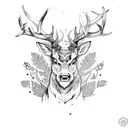 Scottish Stag tattoo design idea