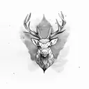 Scottish Stag tattoo design idea