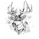 Scottish Stag tattoo design idea