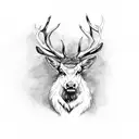 Scottish Stag tattoo design idea