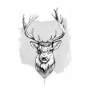 Scottish Stag tattoo design idea