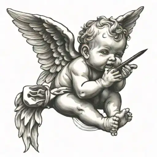 baby cupid tattoo tattoo design idea